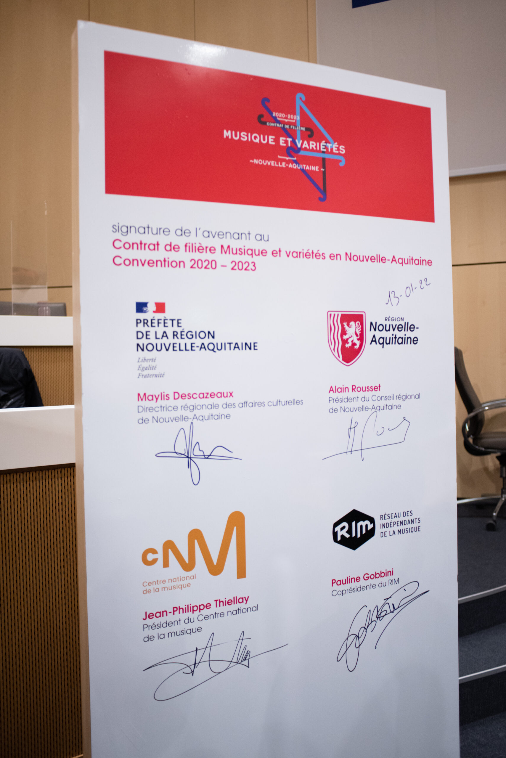 Multimages RNA - PH68 : Signature d’une convention filière Musiques actuelles et variétés